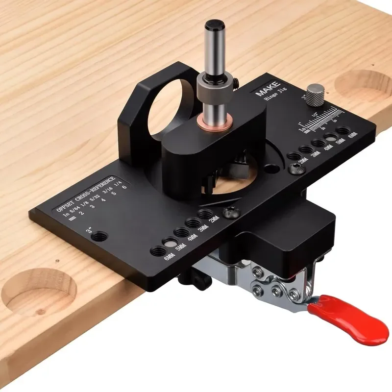 Woodworking Hinge Jig Cabinet Door Drill Positioning Tool Auxiliary Limit Frame for Aircraft Hinge Opener Precision Hardware