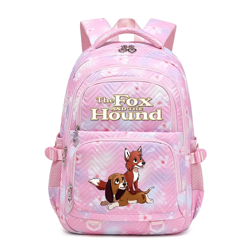 Disney Fox e Hard mochila impermeável para mulheres, bolsa de viagem feminina, mochila para adolescentes, Bookbag