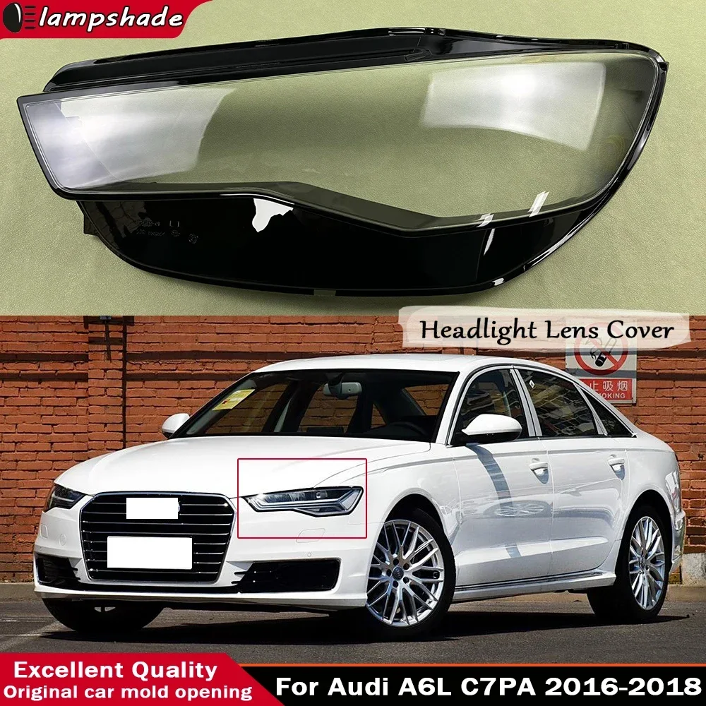 

For Audi A6L C7PA 2016-2018 Headlamp Transparent Cover Headlight Shell Lens Plexiglass Replacement Lampshade For Car Lighting