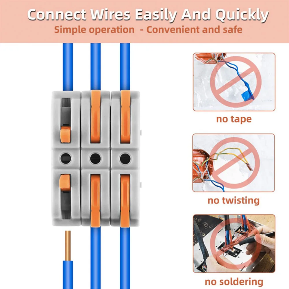35 قطعة موصل سلك طرفي لتوصيل صيانة الدائرة أو الاتصال وإصلاح، 28-12 AWG أسلاك فاصل مدمج #3