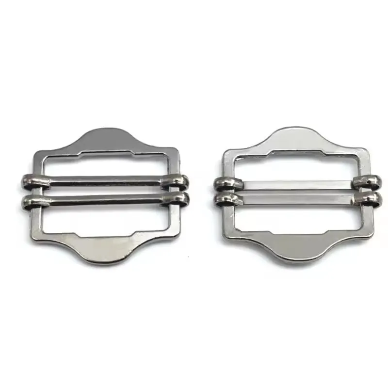 Apron Shoulder Strap Adjustment Metal Vest Double Pin Belt Buckle Clothing Decorative Accessories Button