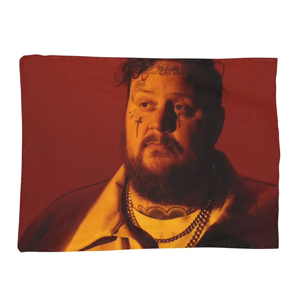 Jelly Roll Beautifully Broken Tour 2024 Rapper Blanket Soft Flannel Throw Blanket Plush for Bed Living room Picnic Travel Couch
