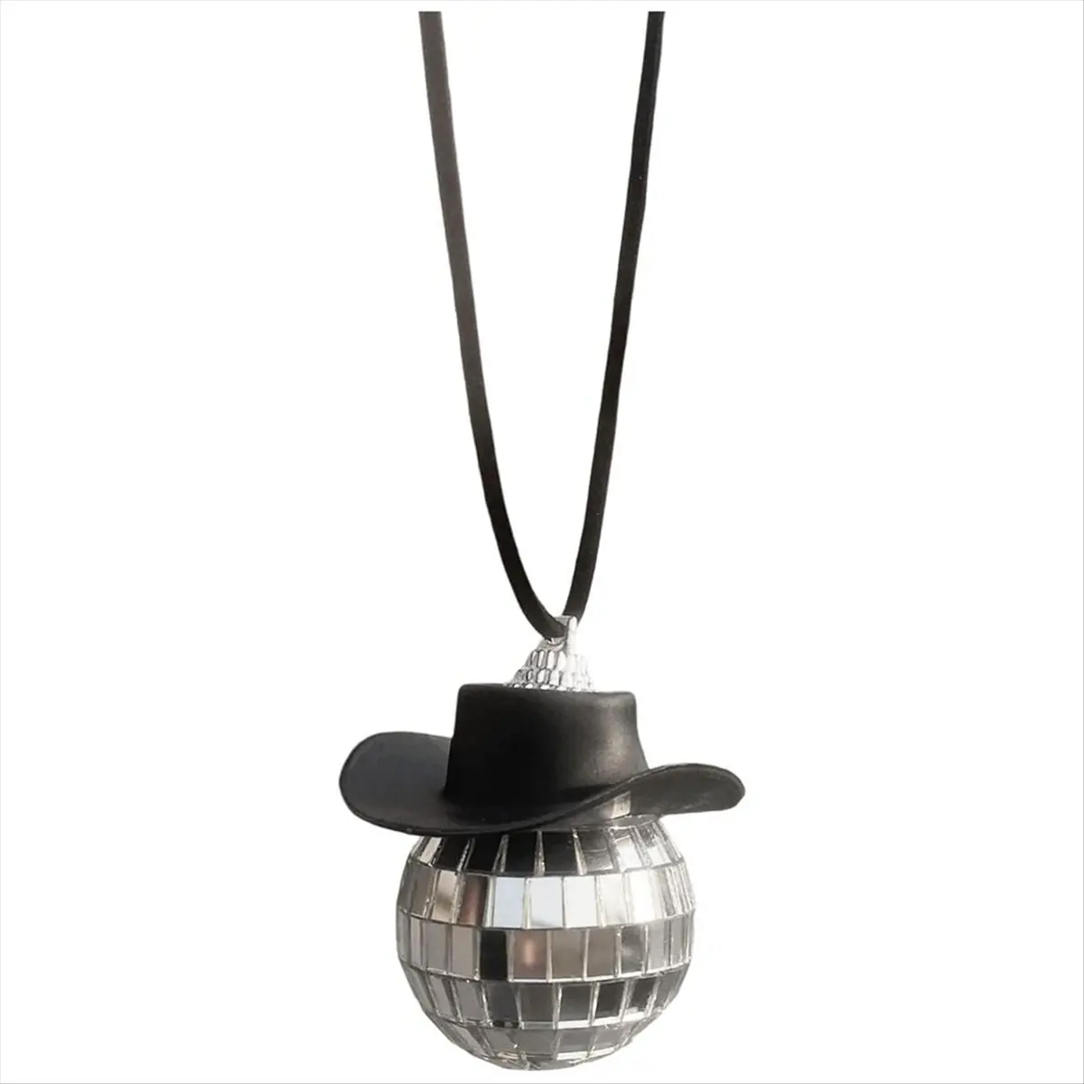 New Arrival Disco Ball Cow Boy Hat Car Accessories,Car Interior Accessories,Car Hanging Ornament Accessories-Black