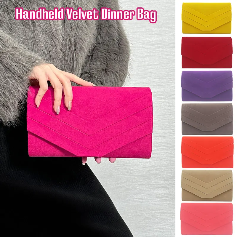 Velvet Luxury Womens Bags New Ladies Hand Bags Purse Clutch Phone Wallet Dinner Bag Fashion Evening Wedding Party Shoulder Bags