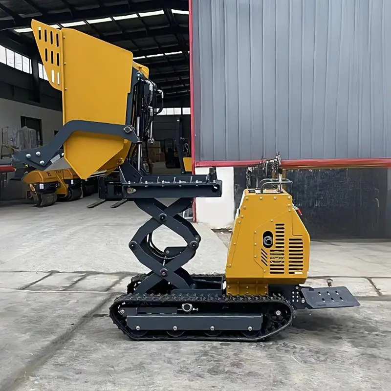 Smooth-running garden mini dumper chinese mini track dumper small track dumper powered wheelbarrow with dumper