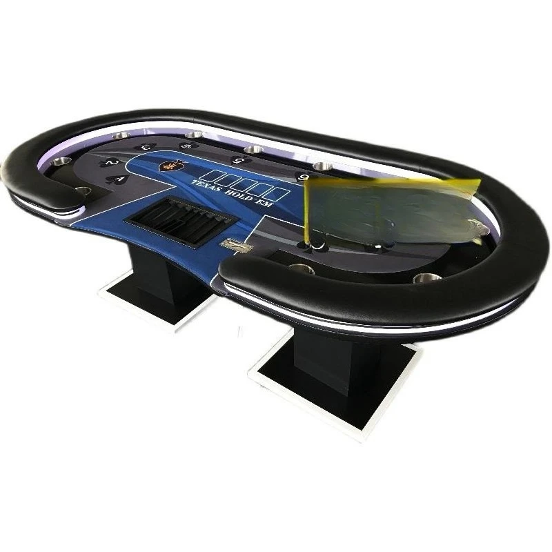 

Новый покерный стол Texas с LED-подсветкой, размер стола для игры в баккару, может быть профессионально изготовлен.