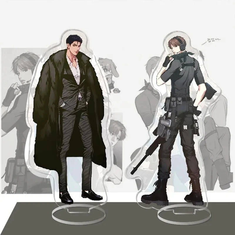 Korean Anime BL Manwha Jinx Acrylic Stand Joo Jaekyung Kim Dan Secret Service Series Model Plate Holder Desk Display Decor Gifts