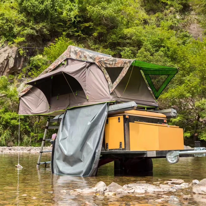 

Outdoor Camping 4x4 Offroad Car Folding Hard Shell Aluminum Roof Top Tent for Car