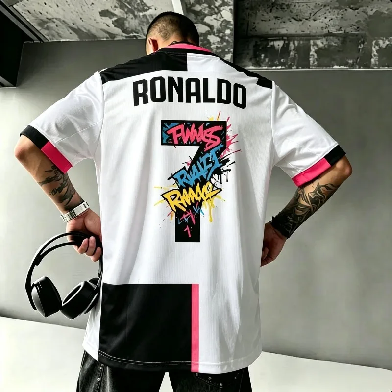 New Arrival ChatGPT AI Ronaldo #7 Football Jersey Adults Kids Soccer Training Tops Summer Sportswear Fashion Fan Edition Shirt