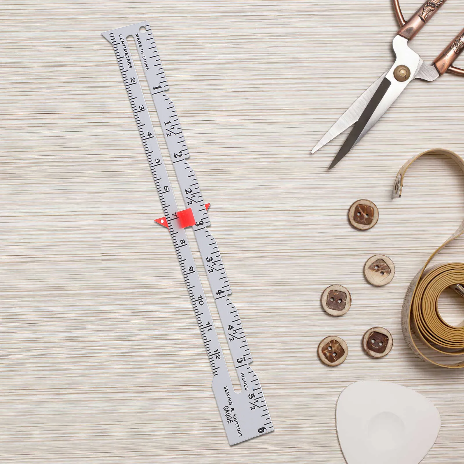 

2pcs Sewing Gauge Ruler Multifunctional Seam Allowance Guide For Quilting Patchwork Button Alignment Equidistant Measuring Tool