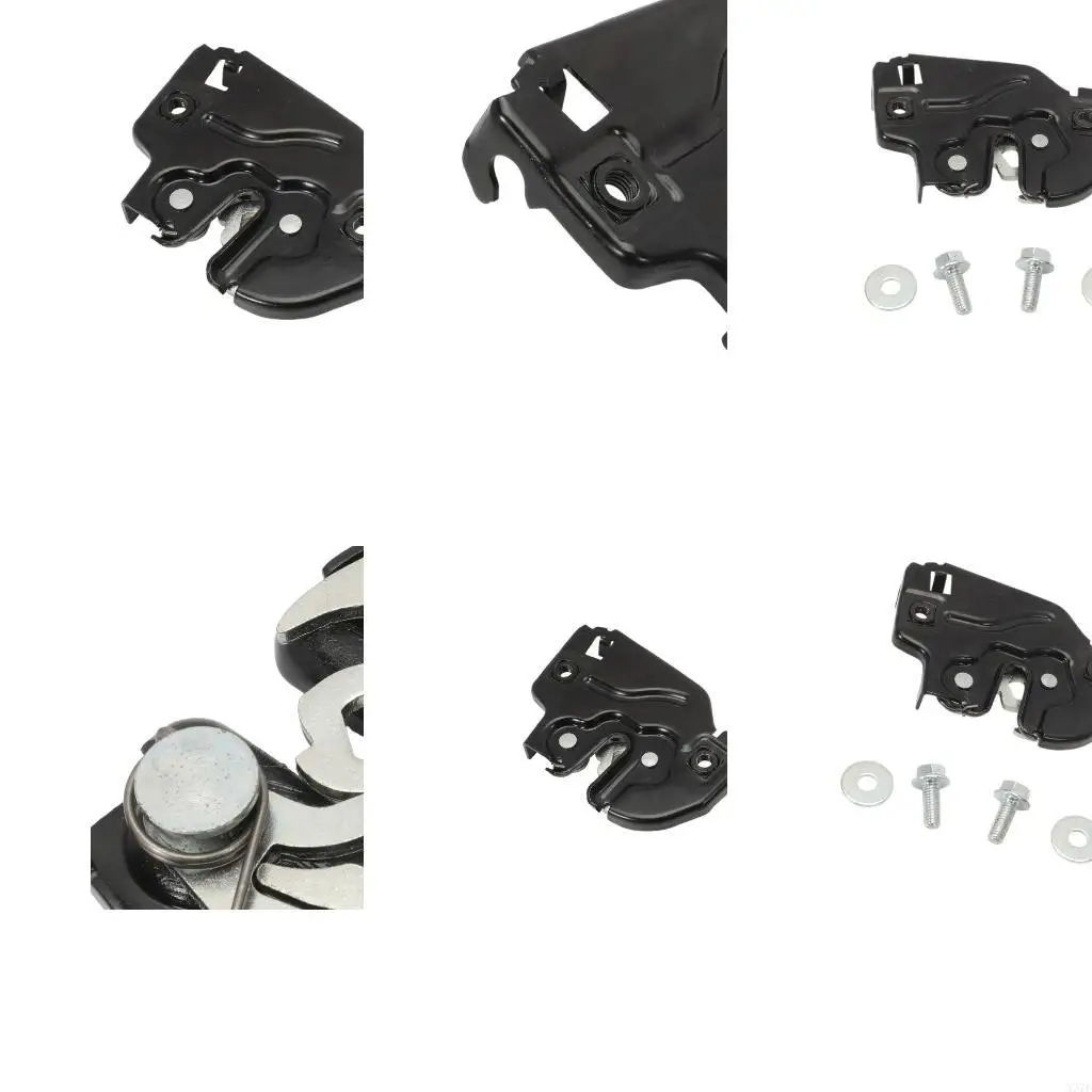 Automotive Hood Lock Assembly Set with Mounting Bolts and Washers X37F