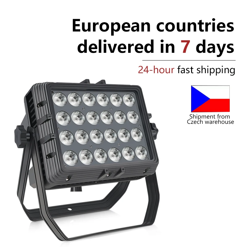 

IP65 Waterproof 24x18w RGBWA UV 6in1/RGBW 4in1/Led Outdoor Rainproof Stage Light Square Par Light