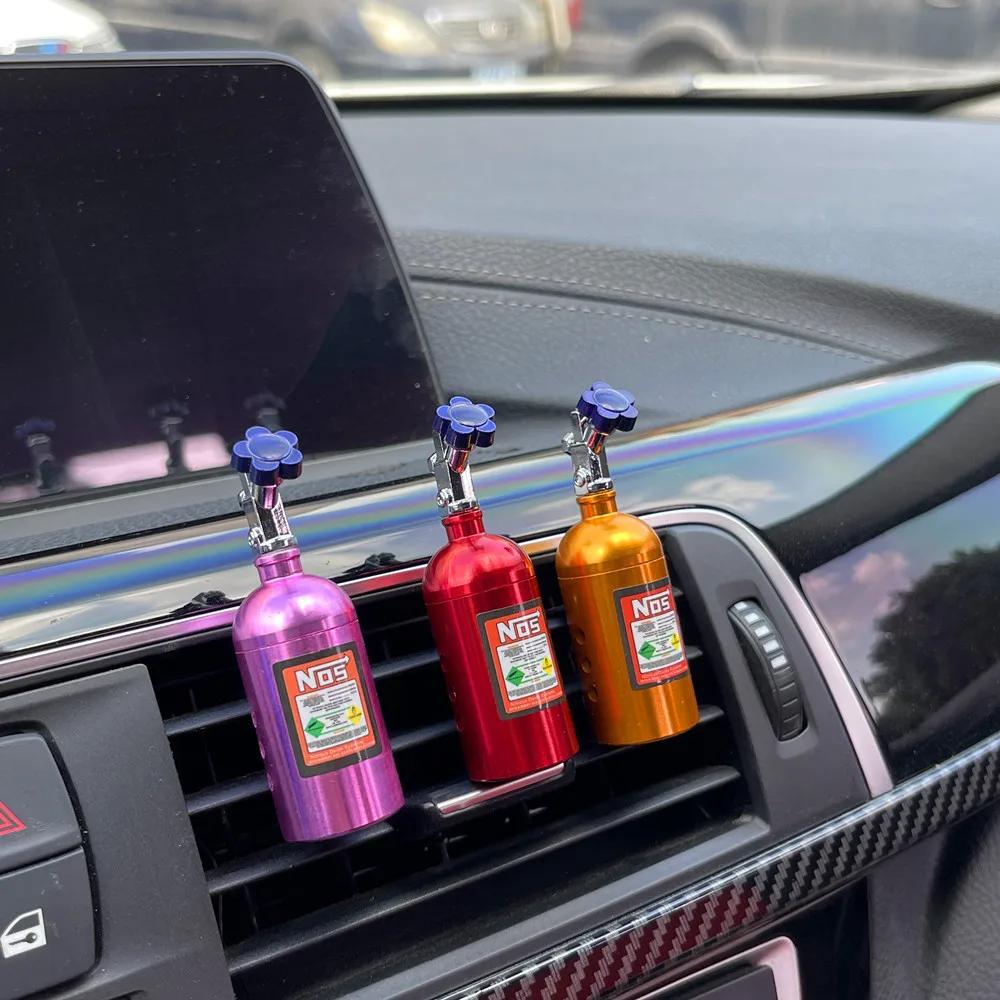 Car Air Freshener NOS Nitrogen Bottle Air Vent Aromatherapy Auto Aroma Outle Perfume Flavoring Fragrances Accessories