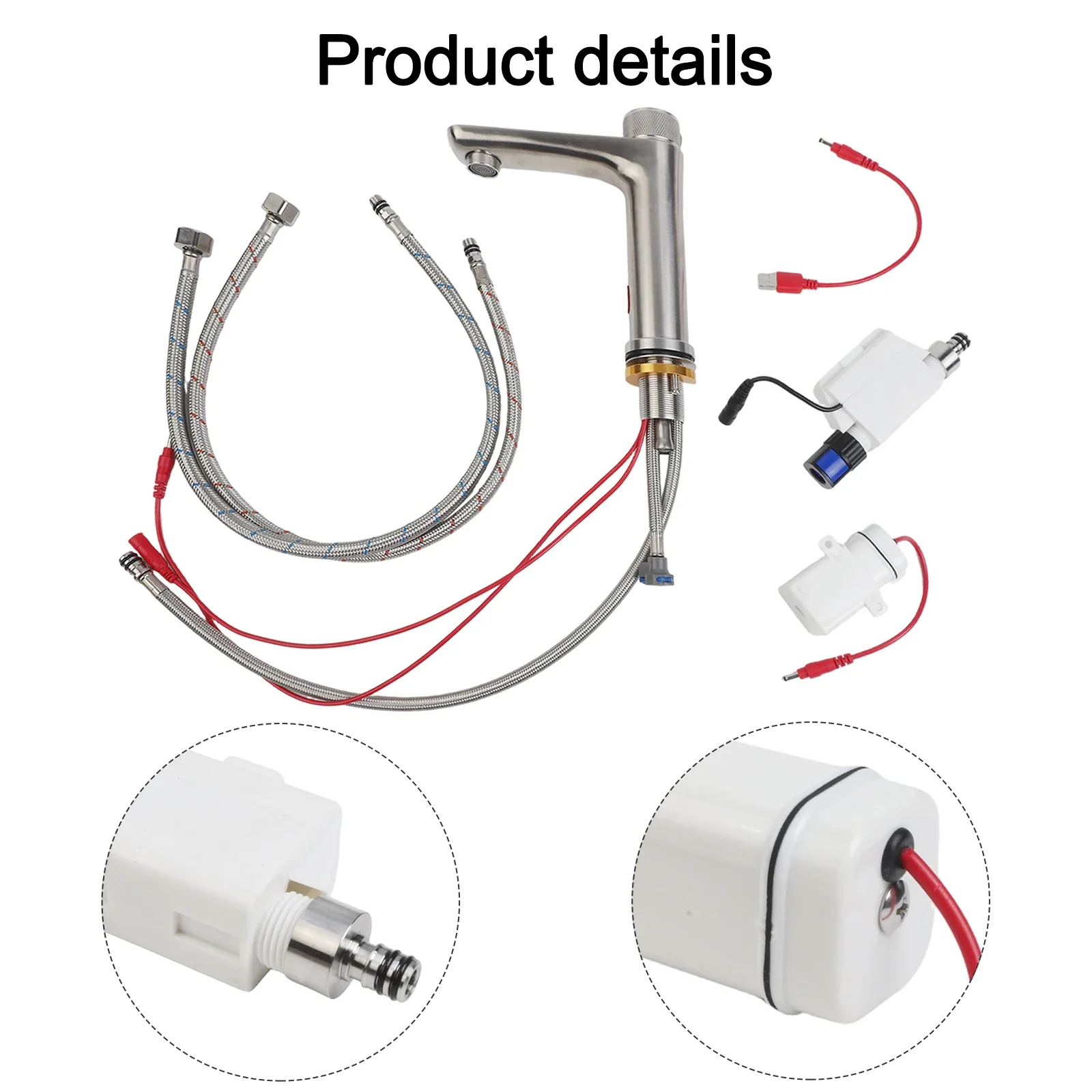 Hot And Cold Water Faucet 304 Stainless Steel Faucet Adjustable Water Temperature Comfortable Operation No Touch Required