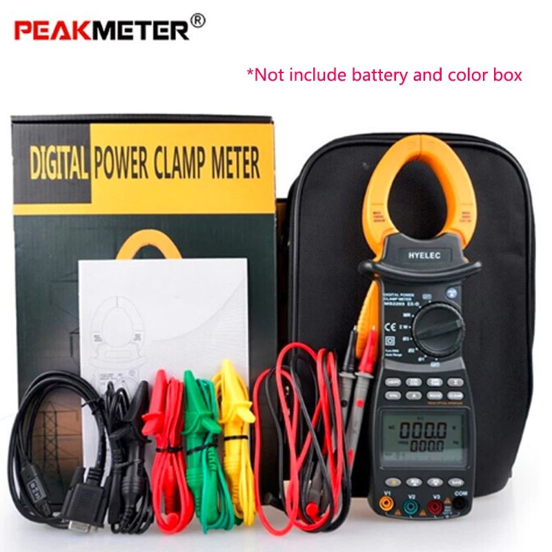 

PEAKMETER MS2203 True RMS Digital Clamp Meter Professional 3-Phase Auto Multimeter Power Factor 0.1A~1000A AC Current Meter