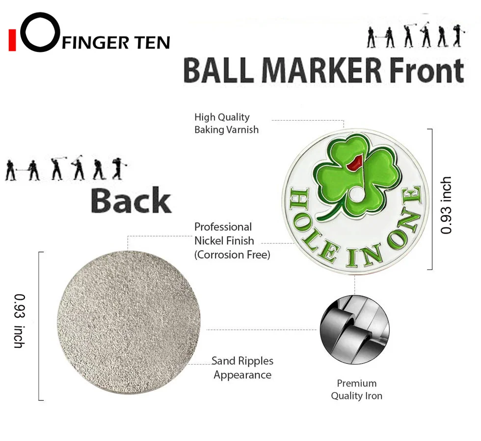 Silicone Golf Hat Clip Ball Marker Holder 1 Hat Clip with 2 Ball Markers Strong Magnetic Attach to Pocket Edge Belt Gift