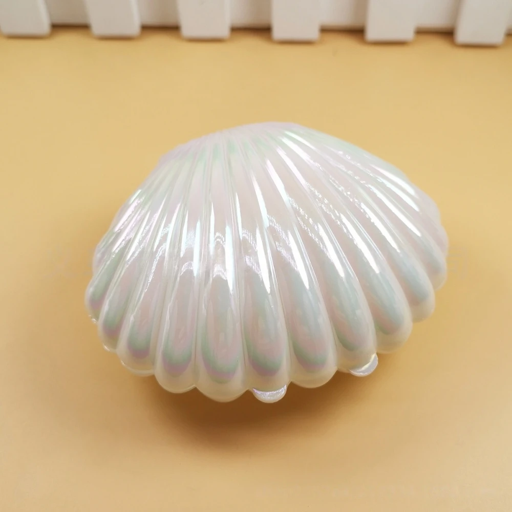 10 stuks gegalvaniseerde schattige schelp geschenkdoos voor bruiloft, Valentijnsdag, verjaardag, carnaval souvenir, snoep geschenkdoos decoratie