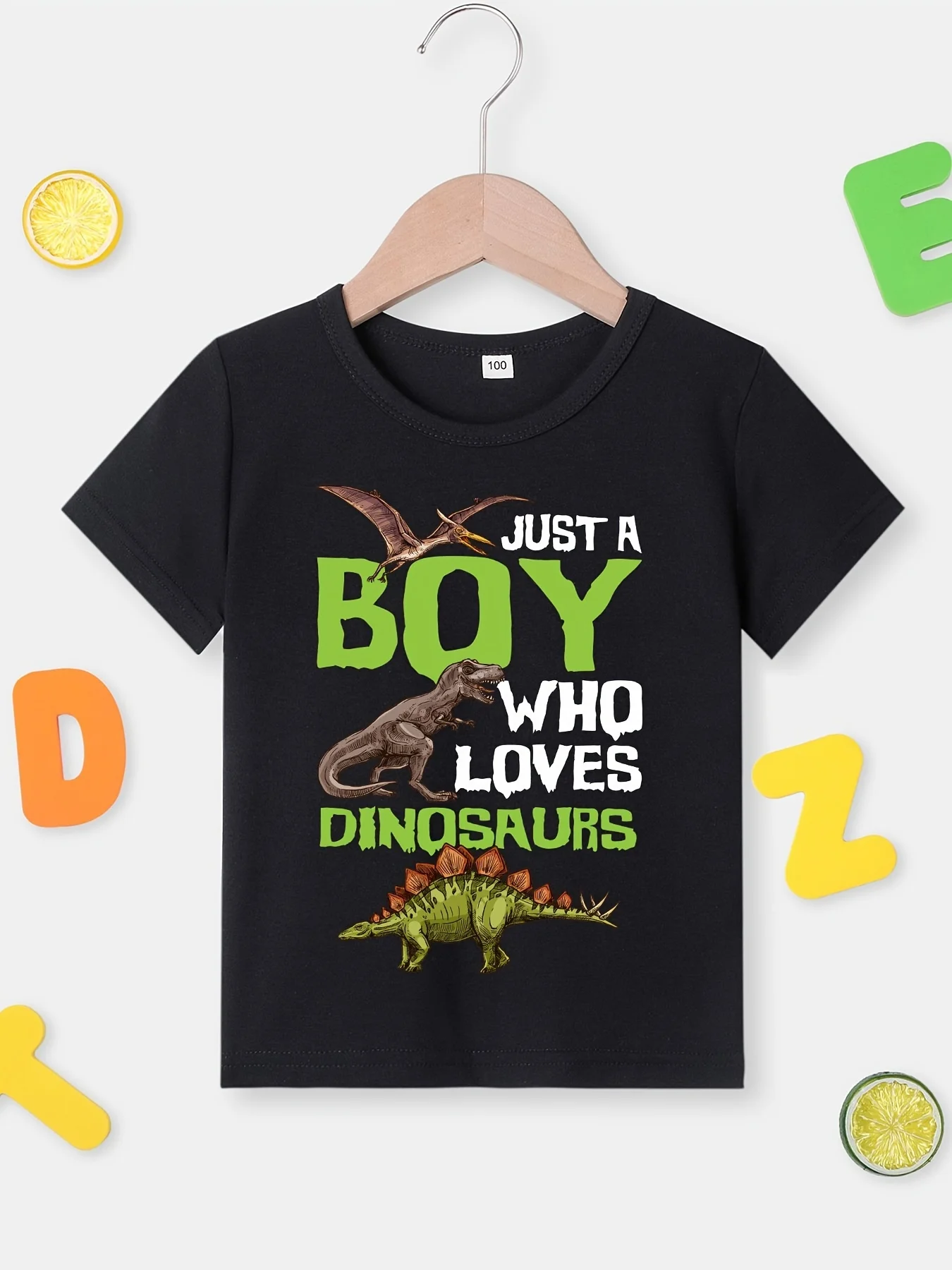 Boys Summer Crew Neck Short‑Sleeve T‑Shirt 