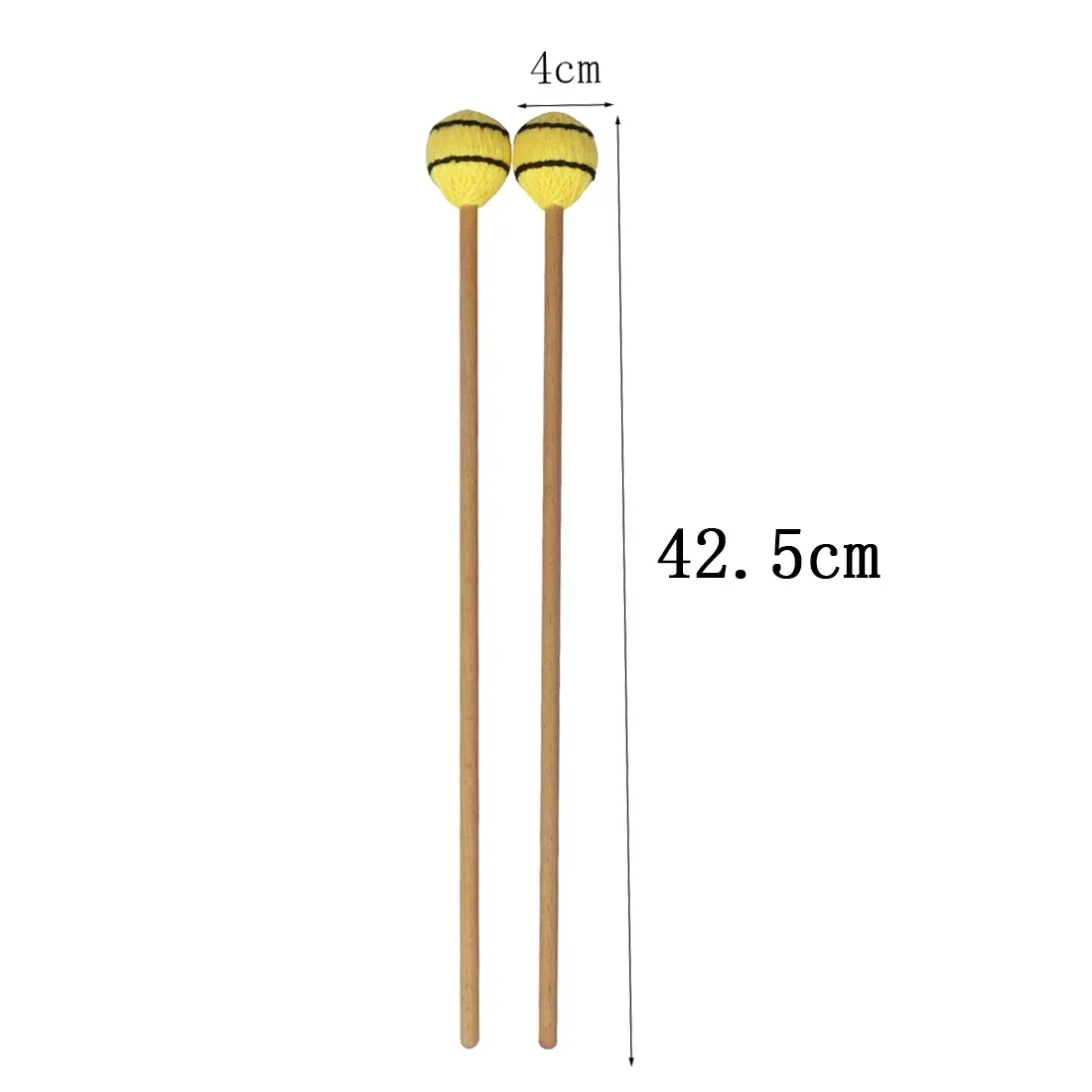 2 Pcs Marimba Drumsticks Mallets With Beech Handle Percussion Accessories Glockenspiel Bell Xylophone Drumsticks Marimba Parts