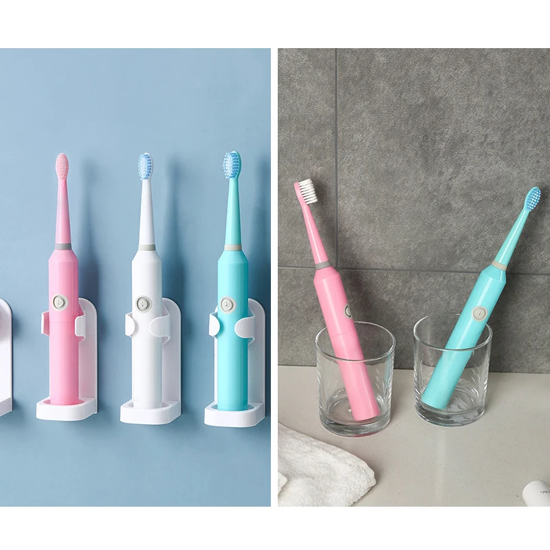 Soporte de cepillo de dientes eléctrico sin huellas para adultos, colgador de baño montado en la pared, accesorios de baño