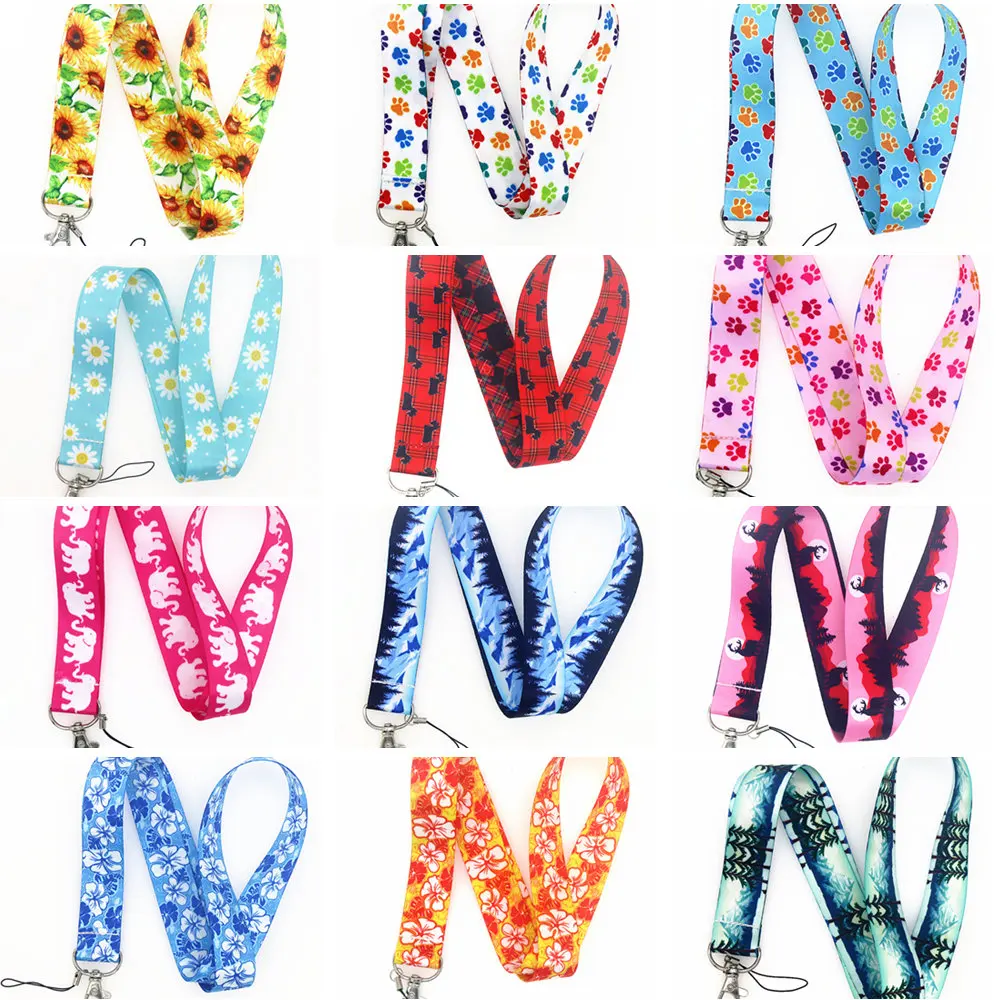 

DHK Elephant Paw Forest Lanyard for Keys Chain Badge Holder ID Credit Card Pass Hang Rope Lariat Mobile Phone Charm S2541