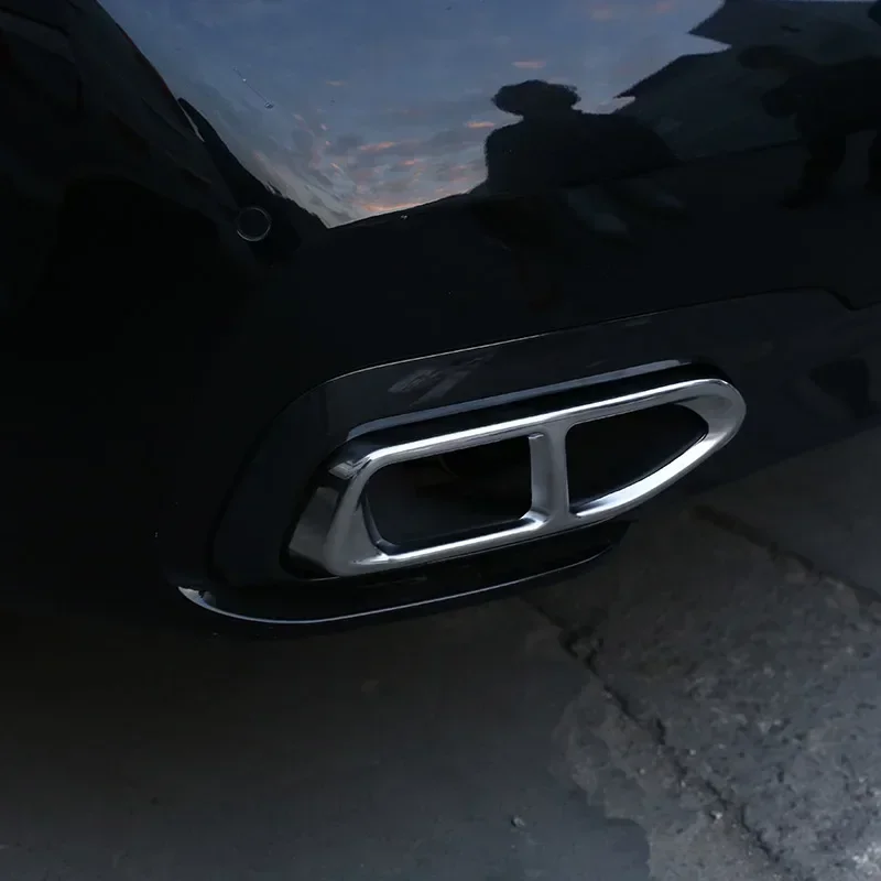 For BMW  7 Series F01 G11 G12 2009-2022 Stainless Steel Car Tail Muffler Exhaust Pipe Output Cover Stickers Car Accessories