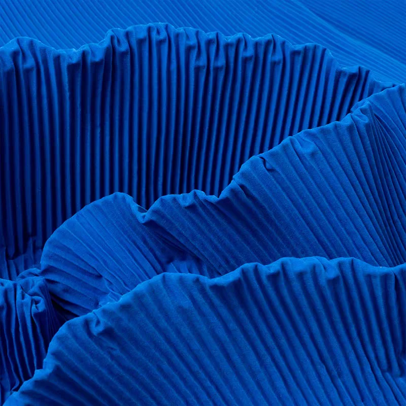 

Pleated Wrinkle Fabric Painting Cloth for Wedding Wall Decoration DIY Gift Sewing Creative Art Craft Handmade Materials Blue