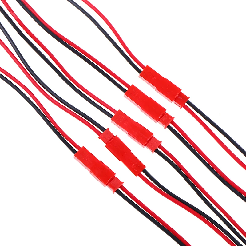 20pcs 2 Pin connector male female jst plug cable 22 awg wire for rc battery