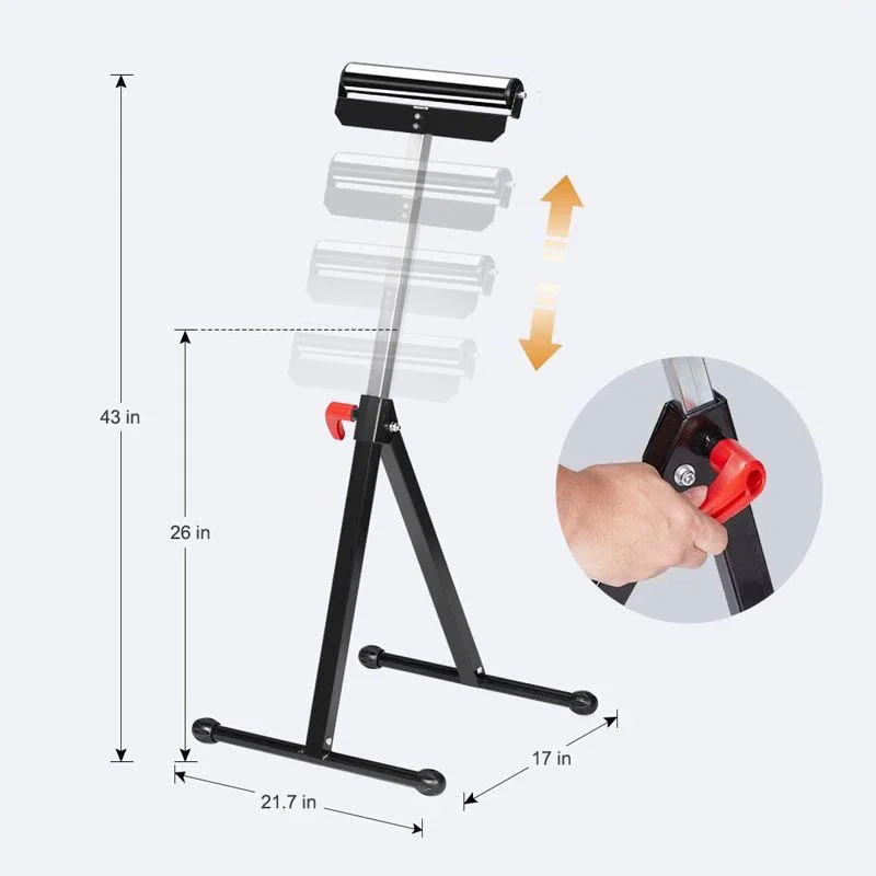 69~114 centimeters separate large plate support table saw accessory plate support frame A-type roller plate connection