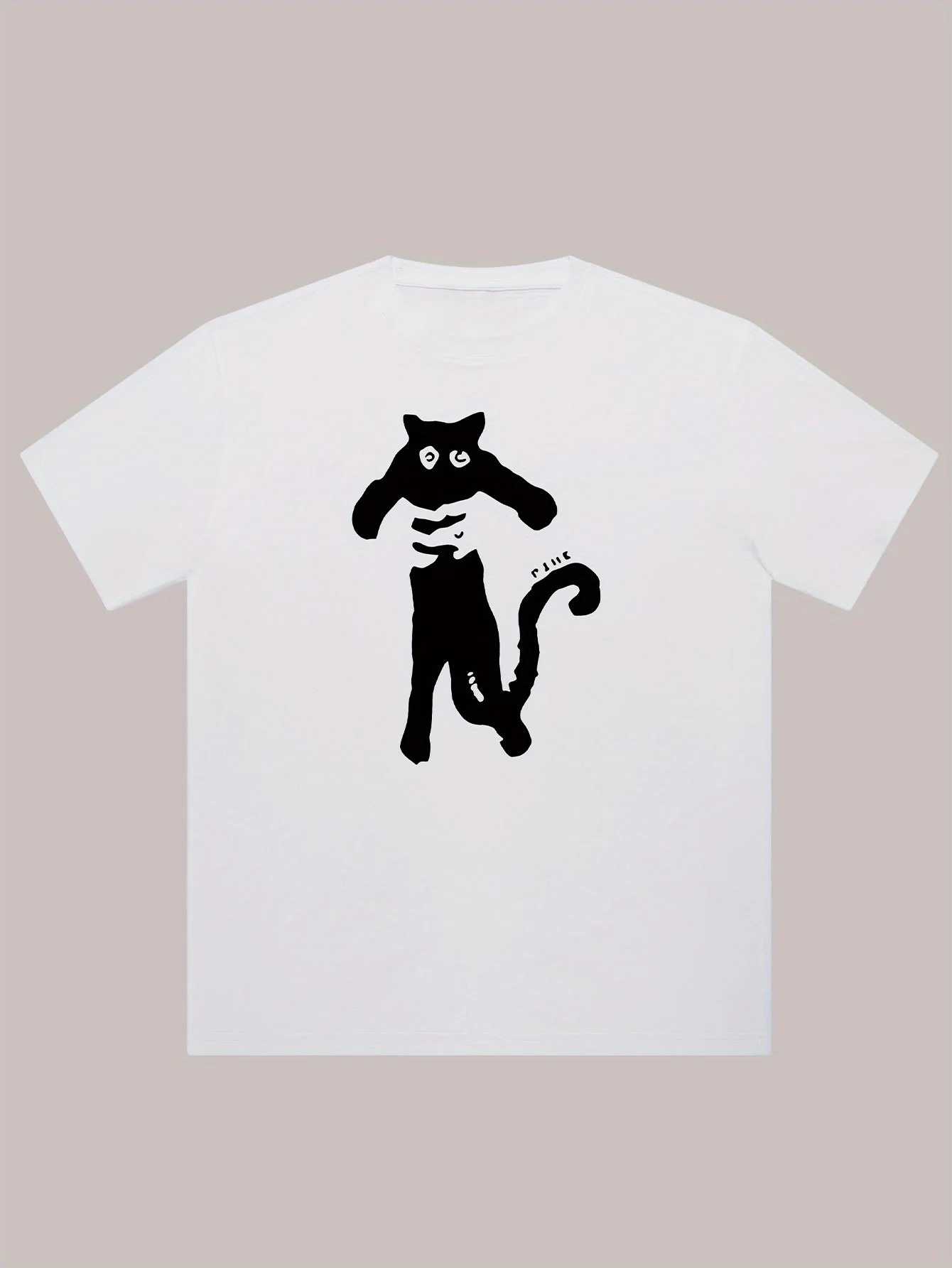 

Unique Cat Graphic Printing Summer Autumn and Winter Pure Cotton Casual and Comfortable Men's and Women's T-shirts Short Sleeves