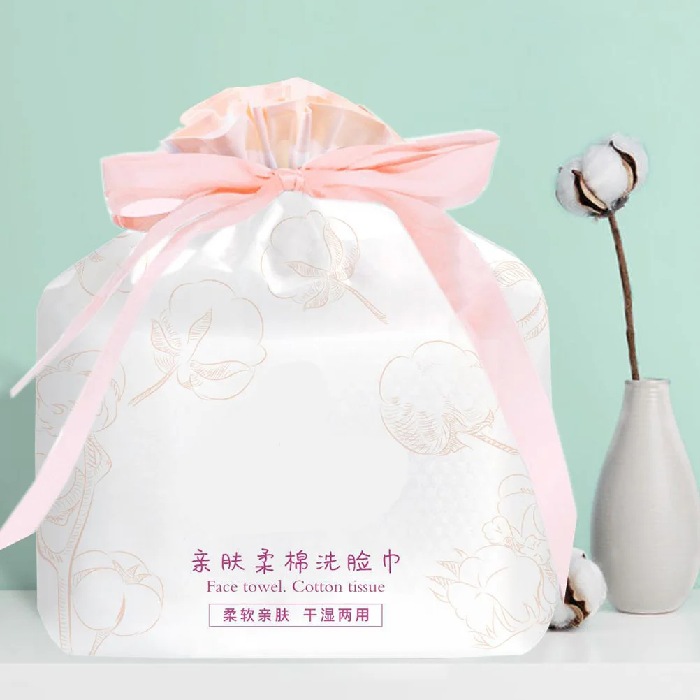 1Pack Thickened Face Cleansing Tissue Disposable Washcloth Makeup Remover Pad Soft Portable Face Towel Wet Dry for Travel Home