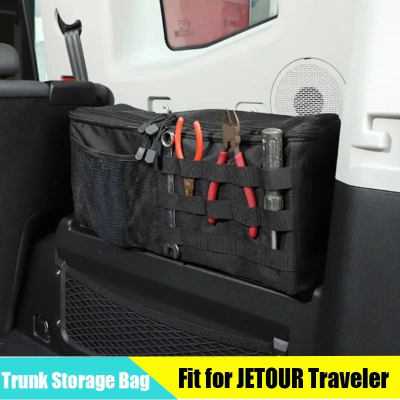 

Car Trunk Storage Bag Suitable for CHERY JETOUR Traveler T2 2023+ Car Tailgate Both Sides Storage Bags Interior Modified Parts