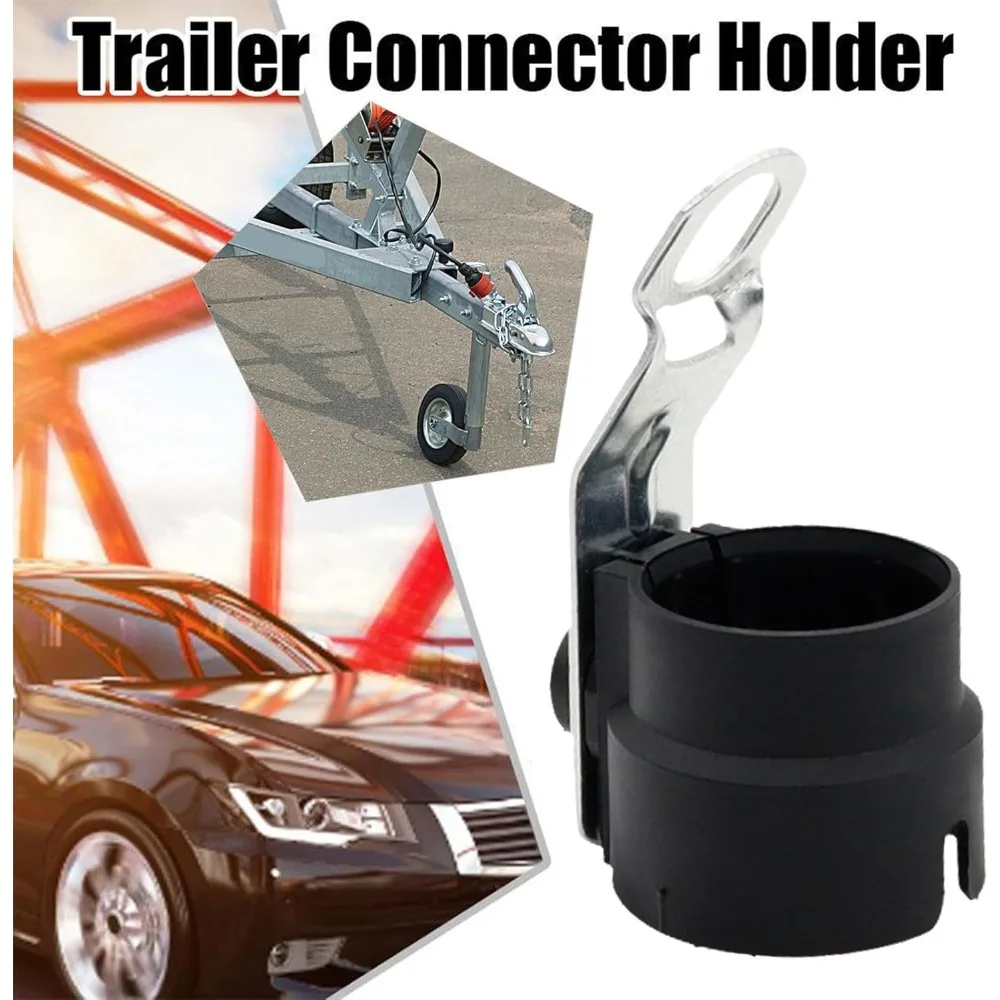 Durable Rust Resistant Trailer Connector Holder 7-pin Plug 13 Pin Socket Holder Circular Parking Cover Anti Fouling Plug