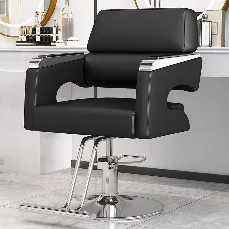 

Простые стильные парикмахерские кресла из нержавеющей стали, кресла для барбершопов, коммерческая мебель, Sedia Da Barbiere ZY40LFY