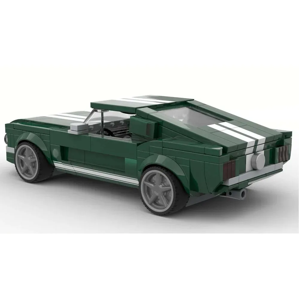 314PCS Furious Tokyo Drift MOC Sean's 1967 Fastback RB26 Engine Crane Building Block Car Model Toy Brick Children Birthday Gift