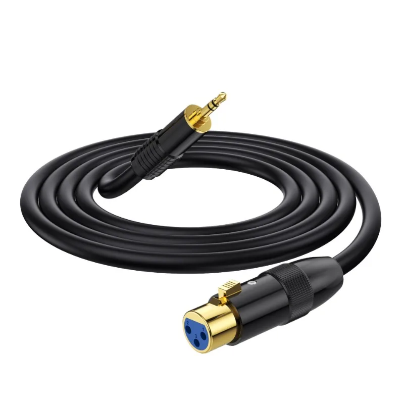 

Pure Copper Core Metal Shell Gold-plated Head XLR Canon Female To DC3.5 Stereo Male Microphone Speaker Audio Cable