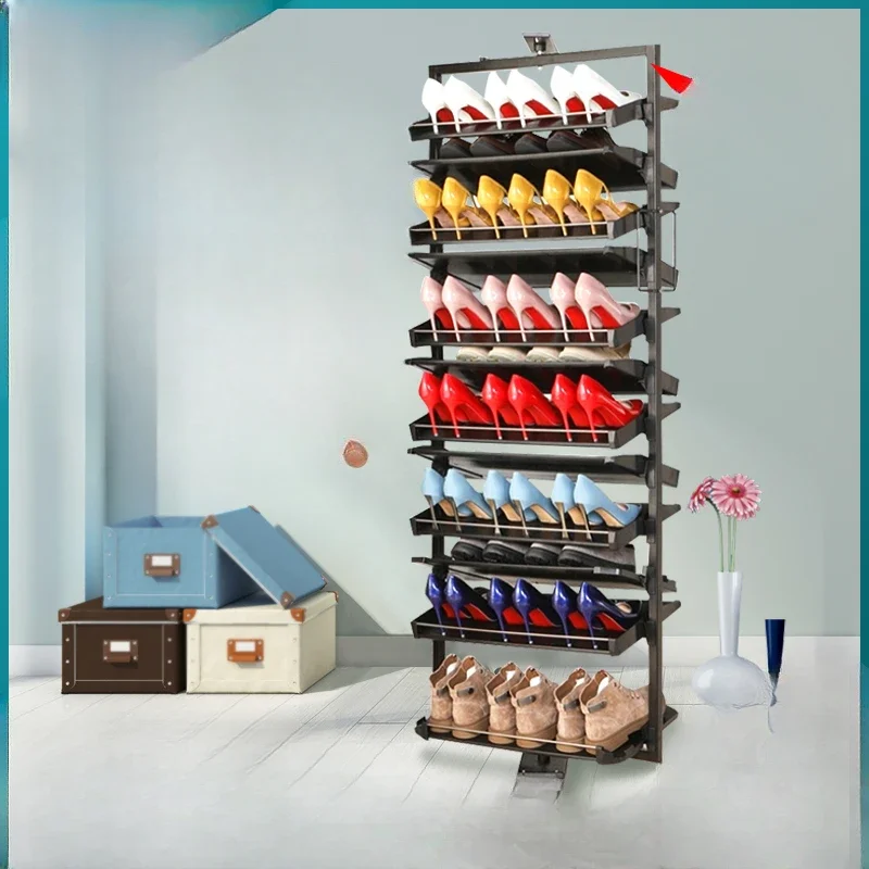 

Rotatable shoe rack 360 degree storage hardware accessories Internet celebrity rotating rack shoe rack