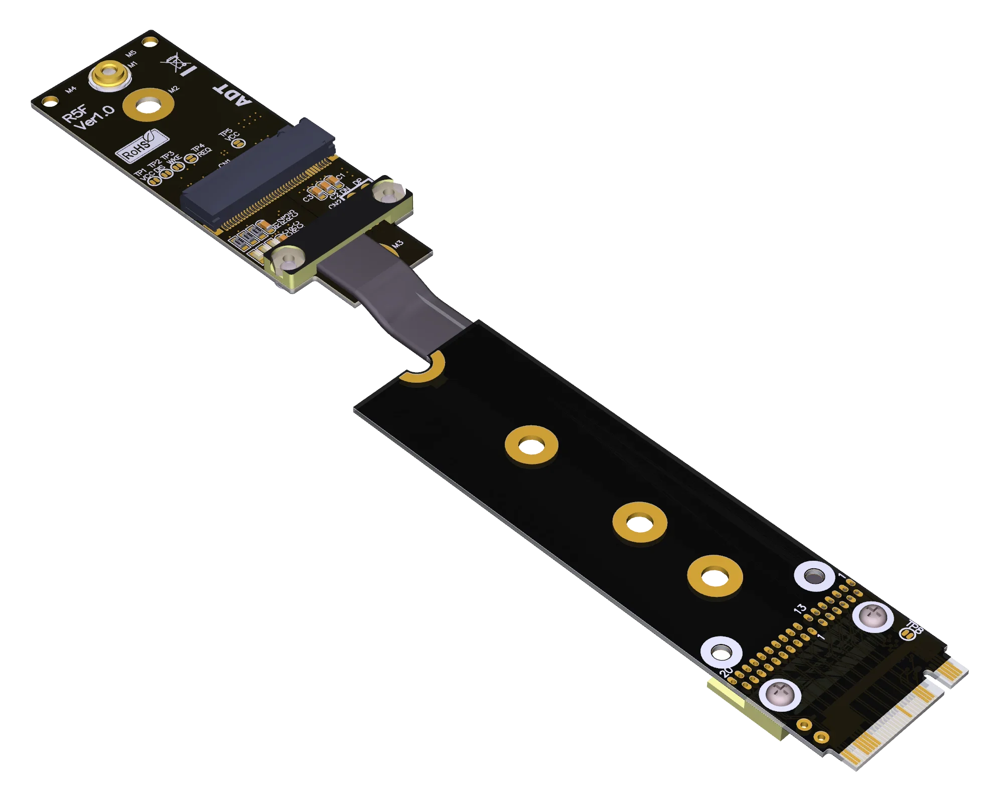 M.2 Wifi extension adapter motherboard M.2 NVMe interface supports wireless network card Speed bandwidth: PCIe 3.0x1 gen3 8G/bps