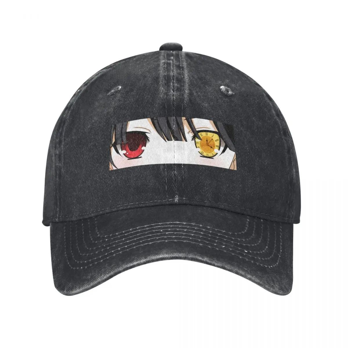 Kurumi Eyes Peeker Anime Slap Baseball Cap Sunhat Anime Big Size Hat Vintage Female Men's