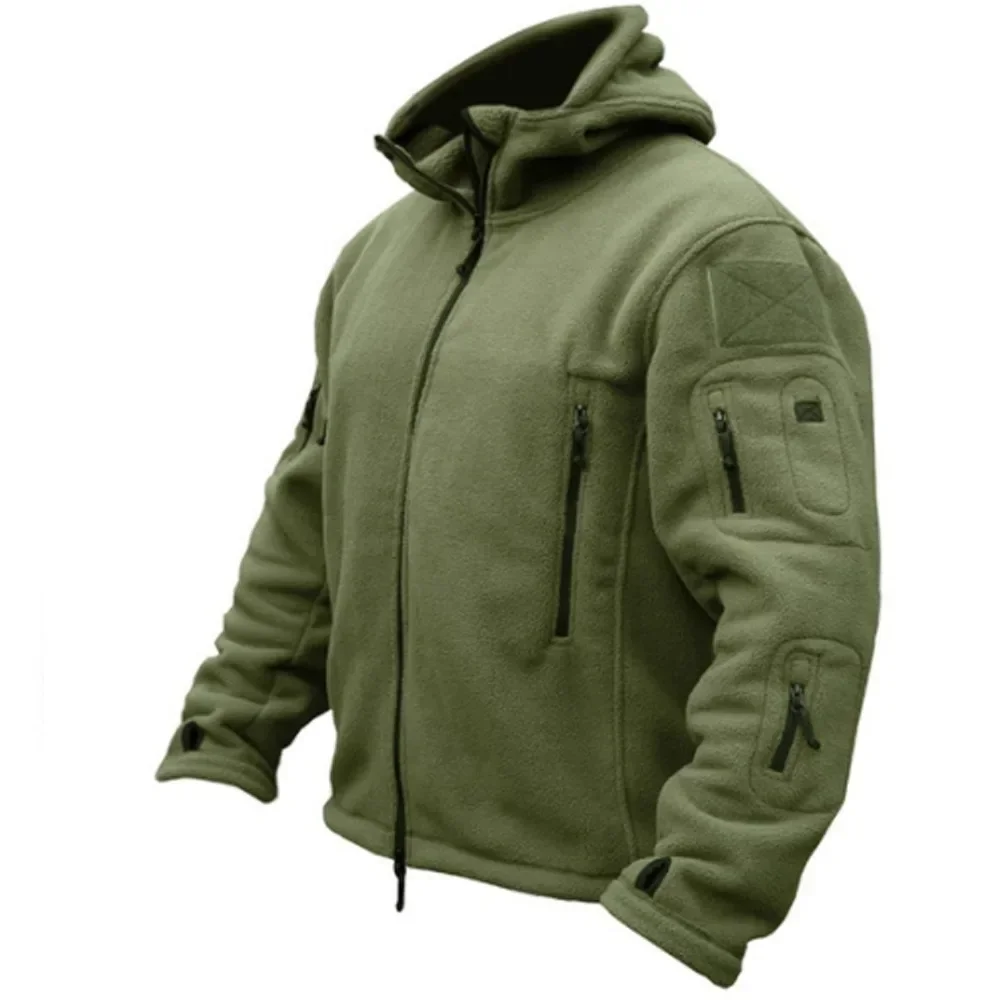 

Men's Outdoor Warm Fleece Jacket Foreign Trade Cold Proof Charge Solid Color Hooded Jacket Streetwear Men Clothing