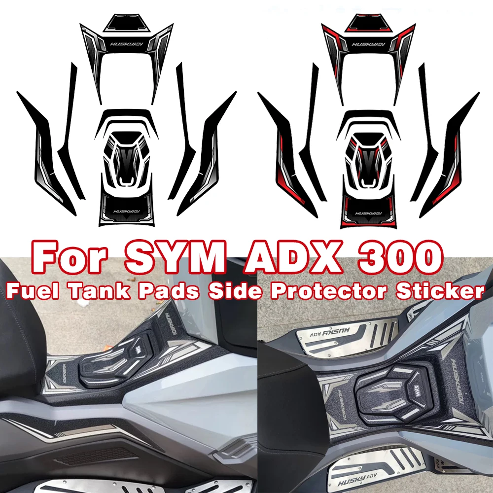 For SYM ADX300 ADX 300 adx-300 Tank Pad Gas Tank Traction Pads Fuel Tank Grips Side Decorative Stickers Protector Decal