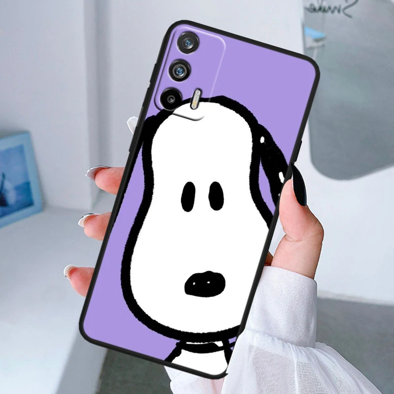 جراب سيليكون أسود لـ oppo realme gt3 2 c55 c33 c35 c30s c31 x3 x2 q5i q3s c21y pro