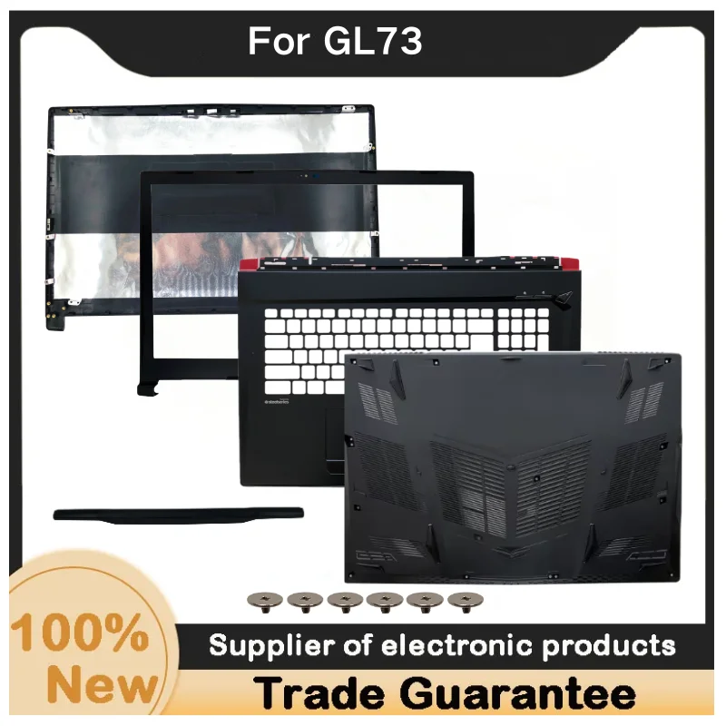 Nowa obudowa tylna LCD / ramka przednia LCD / górna obudowa z podpórką na nadgarstki / dolna obudowa / zawiasy LCD A B C D Shell do Kailxuling GL73