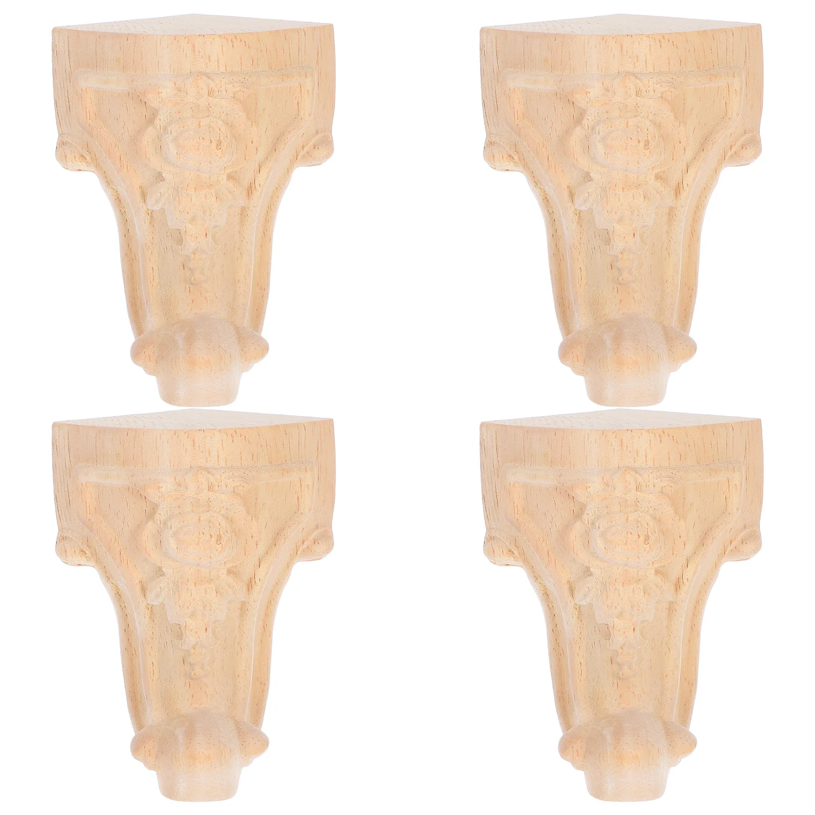 

4Pcs High Wood Cabinet Legs Perfect for Furniture Makeover and Long Lasting Use Wooden Furniture Feet