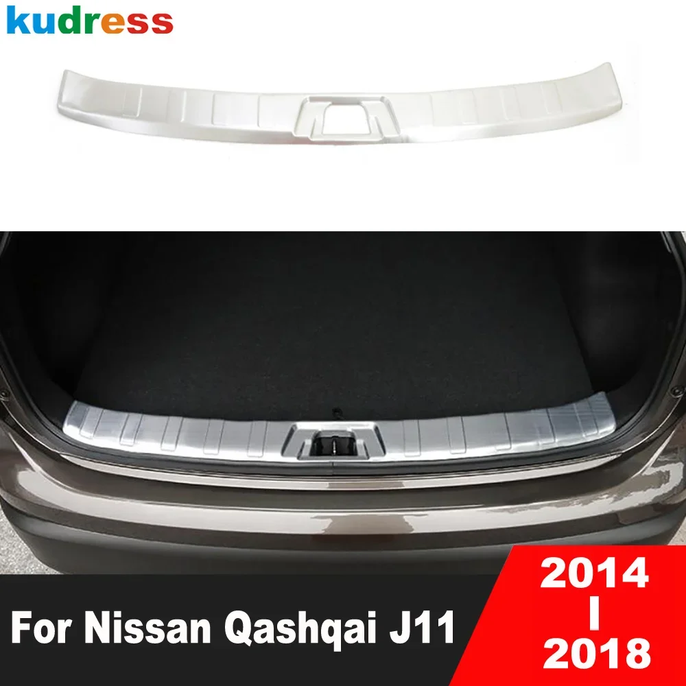 

For Nissan Qashqai J11 2014-2016 2017 2018 Steel Car Accessories Rear Trunk Bumper Cover Trim Tailgate Door Sill Plate Guard