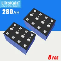 8PCS LiitoKala 3.2V 280Ah Lifepo4 Battery Grade A 300Ah 48V 280AH Rechargeable Battery Pack for Solar Energy Storage System