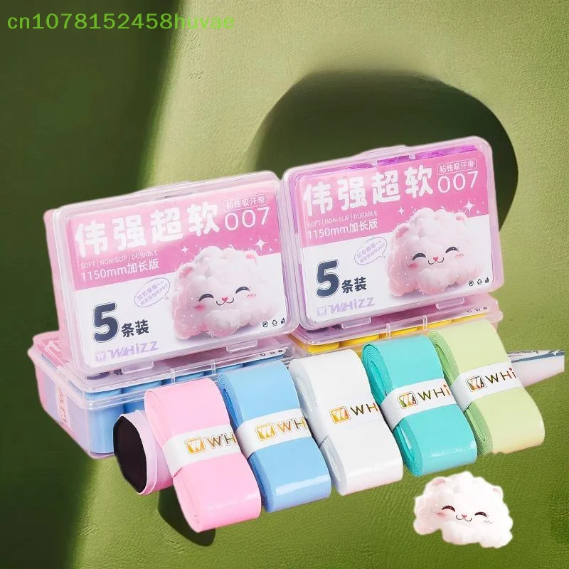 5 قطعة/المجموعة بو تنس الريشة شريط لحام عدم الانزلاق امتصاص الصدمات مضرب بدمنتون القبضات التفاف التنس التفاف