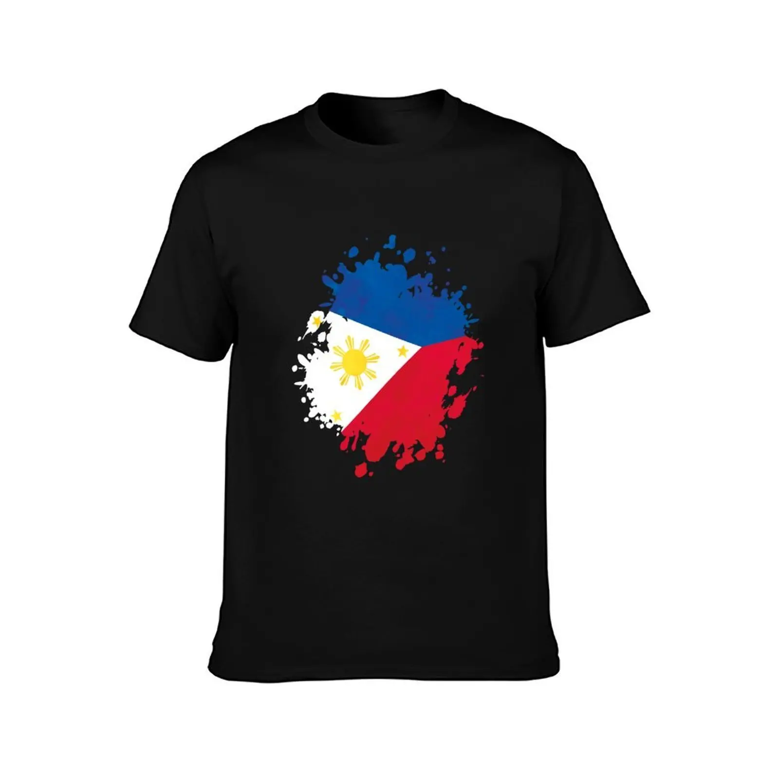 Phillipines Country Flag Countrys Icon Symbol Travel Born In T-Shirt Large Size Casual Short Sleeve Top T-Shirt