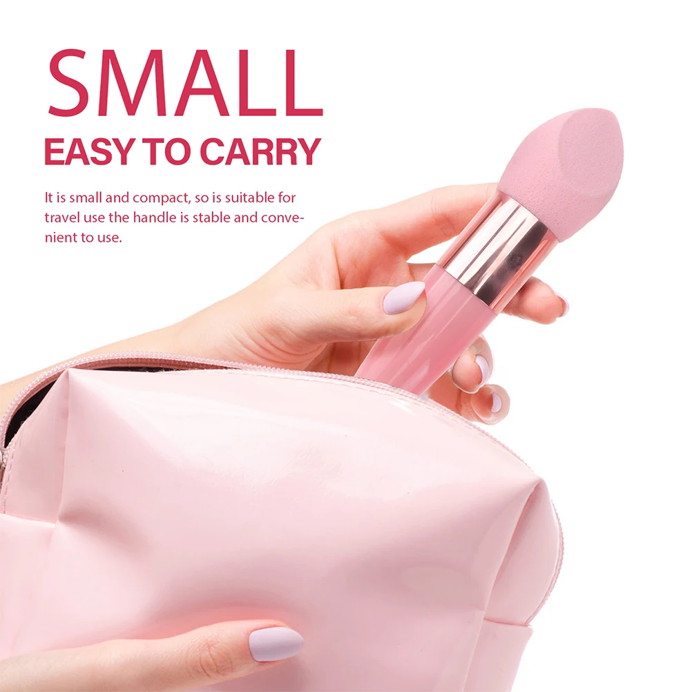 

6 Pcs Beauty Pen Set Large Powder Puff Sponges Blending Applicator Washable Dual Use Makeup Tools Portable Sponges Handheld