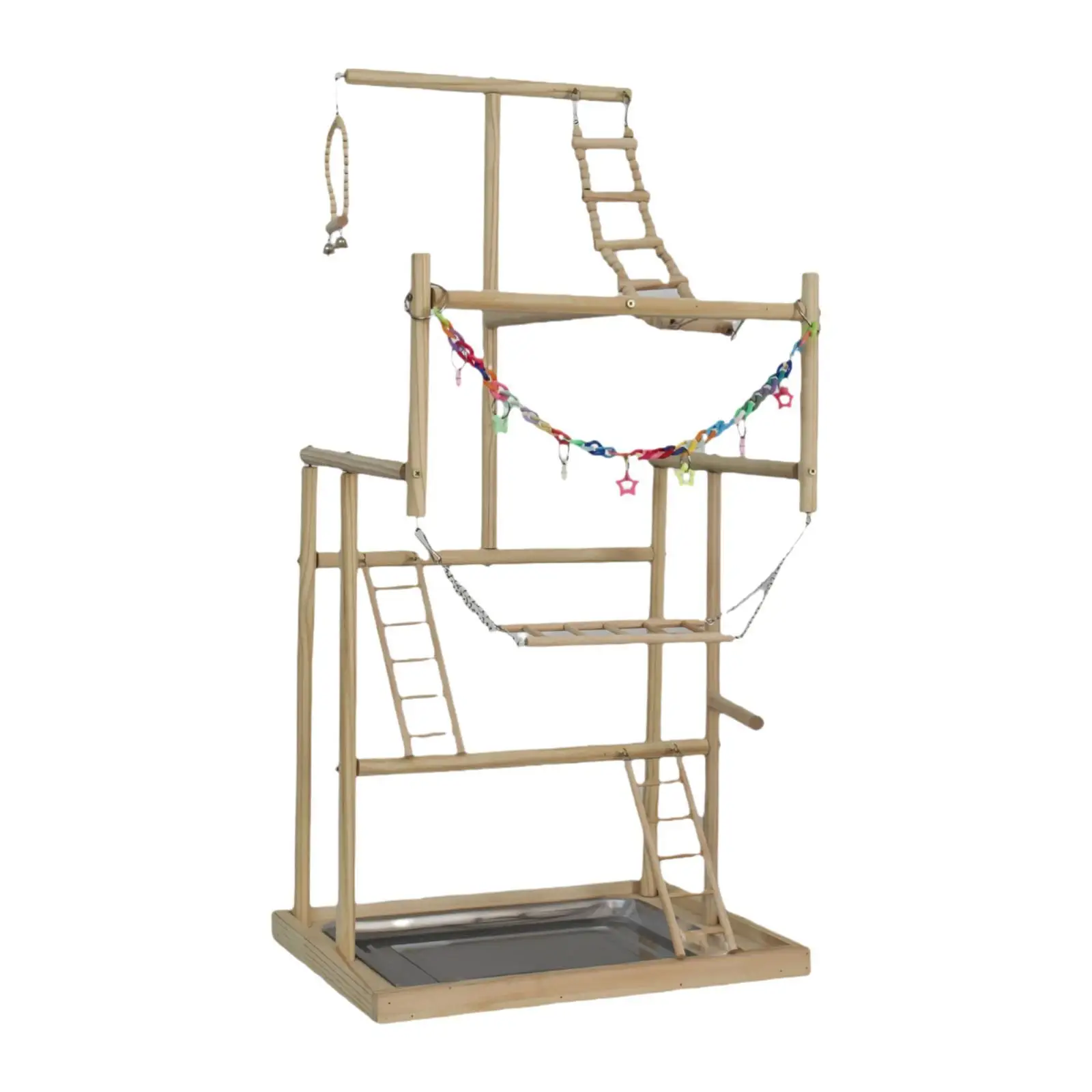 Soporte para juegos de loros y mascotas, soporte para juegos de pájaros, accesorios para jaula, juguete de gimnasio, soporte para percha para loros